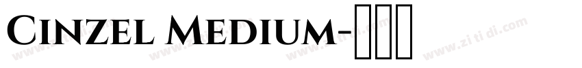 Cinzel Medium字体转换